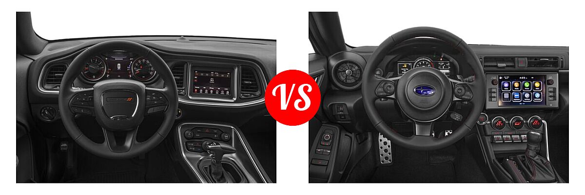 2022 Dodge Challenger Coupe SXT vs. 2022 Subaru BRZ Coupe Limited - Dashboard Comparison