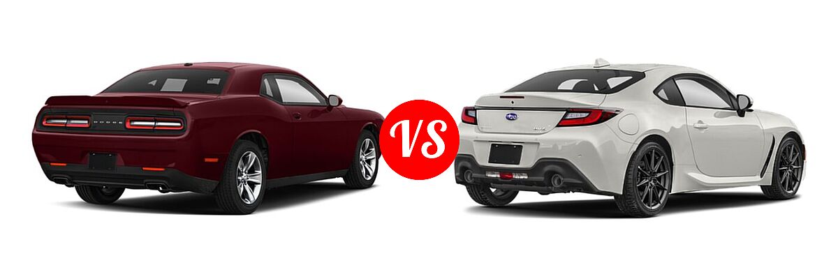 2022 Dodge Challenger Coupe SXT vs. 2022 Subaru BRZ Coupe Limited - Rear Right Comparison