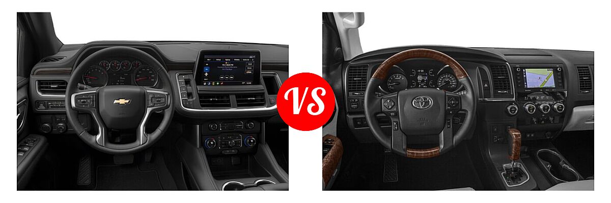 2022 Chevrolet Suburban SUV LS vs. 2022 Toyota Sequoia SUV Platinum - Dashboard Comparison