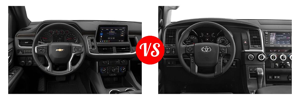 2022 Chevrolet Suburban SUV LS vs. 2022 Toyota Sequoia SUV TRD Pro - Dashboard Comparison