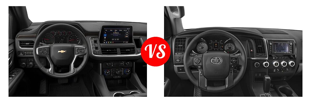 2022 Chevrolet Suburban SUV LS vs. 2022 Toyota Sequoia SUV SR5 - Dashboard Comparison