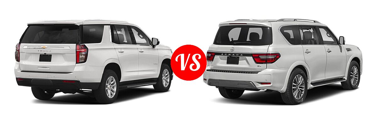 2022 Chevrolet Tahoe SUV LS vs. 2022 Nissan Armada SUV SL - Rear Right Comparison