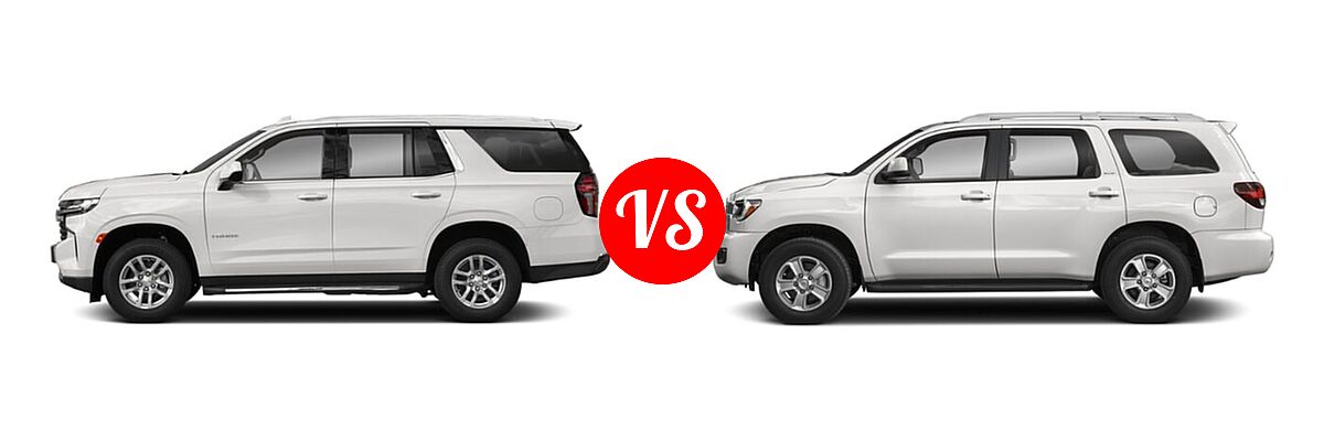 2022 Chevrolet Tahoe SUV LS vs. 2022 Toyota Sequoia SUV SR5 - Side Comparison