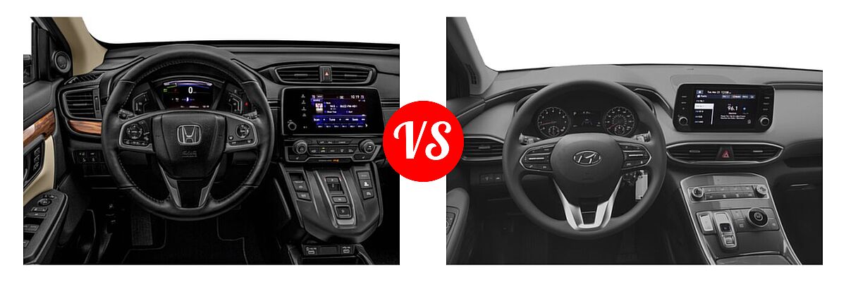2022 Honda CR-V SUV Hybrid EX-L vs. 2022 Hyundai Santa Fe SUV Limited - Dashboard Comparison