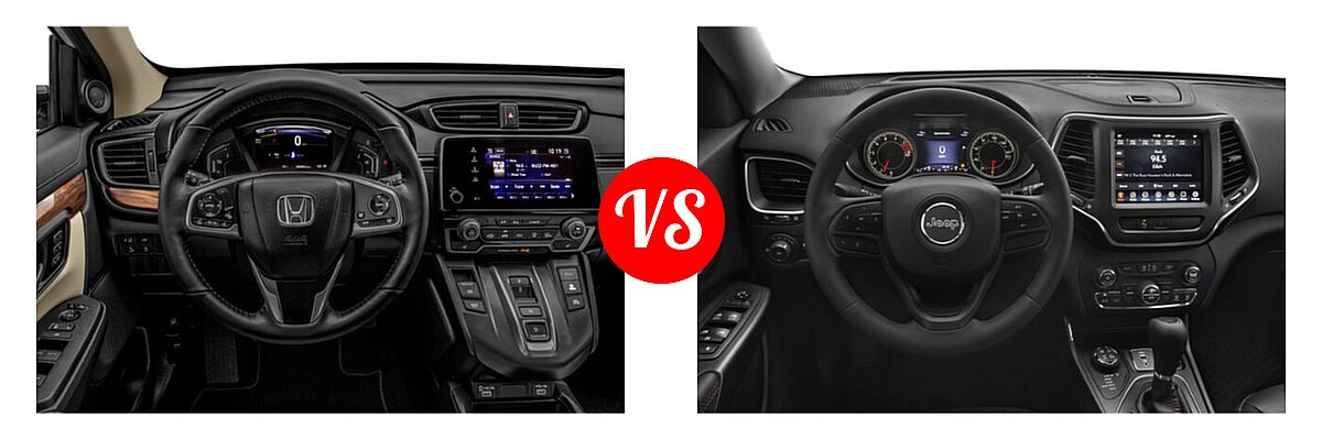 2022 Honda CR-V SUV Hybrid EX-L vs. 2022 Jeep Cherokee SUV Trailhawk - Dashboard Comparison