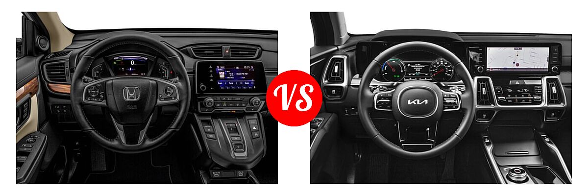 2022 Honda CR-V SUV Hybrid EX-L vs. 2022 Kia Sorento SUV Hybrid EX - Dashboard Comparison