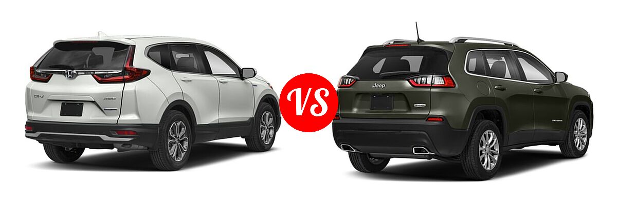2022 Honda CR-V SUV Hybrid EX-L vs. 2022 Jeep Cherokee SUV Altitude / Latitude Lux / Limited / X - Rear Right Comparison