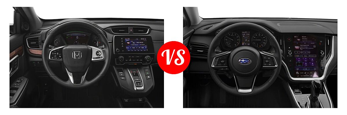 2022 Honda CR-V SUV Hybrid EX vs. 2022 Subaru Outback SUV CVT - Dashboard Comparison