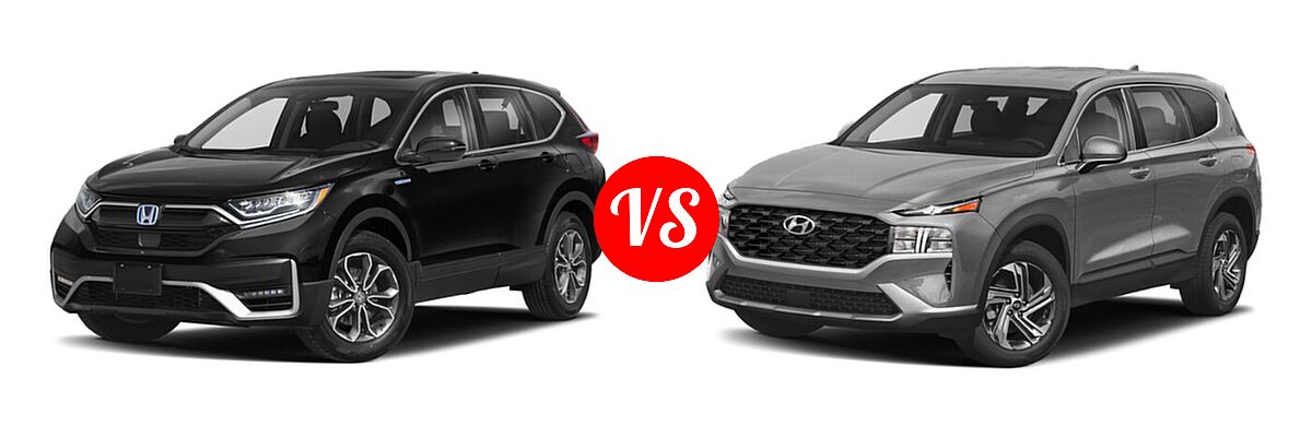 2022 Honda CR-V SUV Hybrid EX vs. 2022 Hyundai Santa Fe SUV Limited - Front Left Comparison