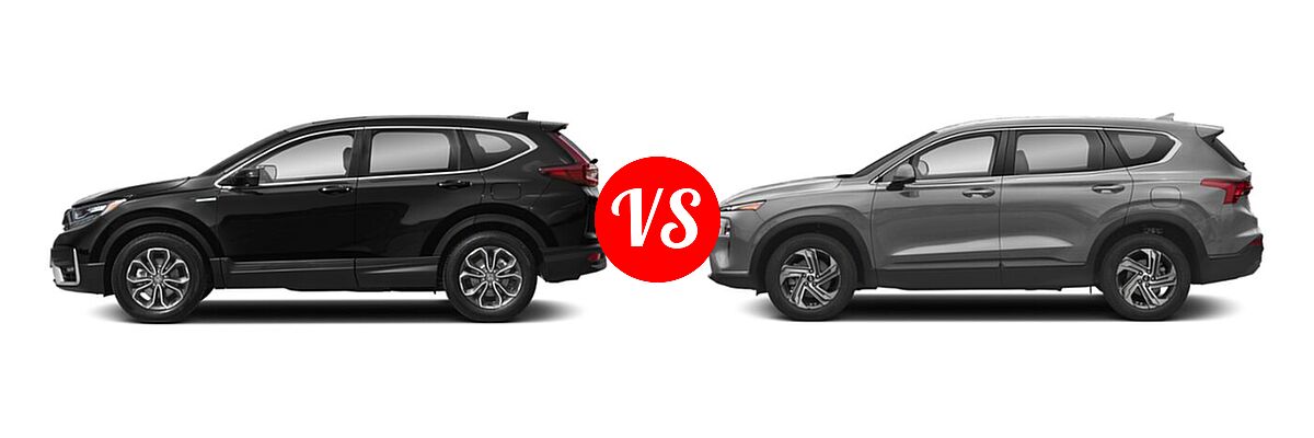 2022 Honda CR-V SUV Hybrid EX vs. 2022 Hyundai Santa Fe SUV Limited - Side Comparison