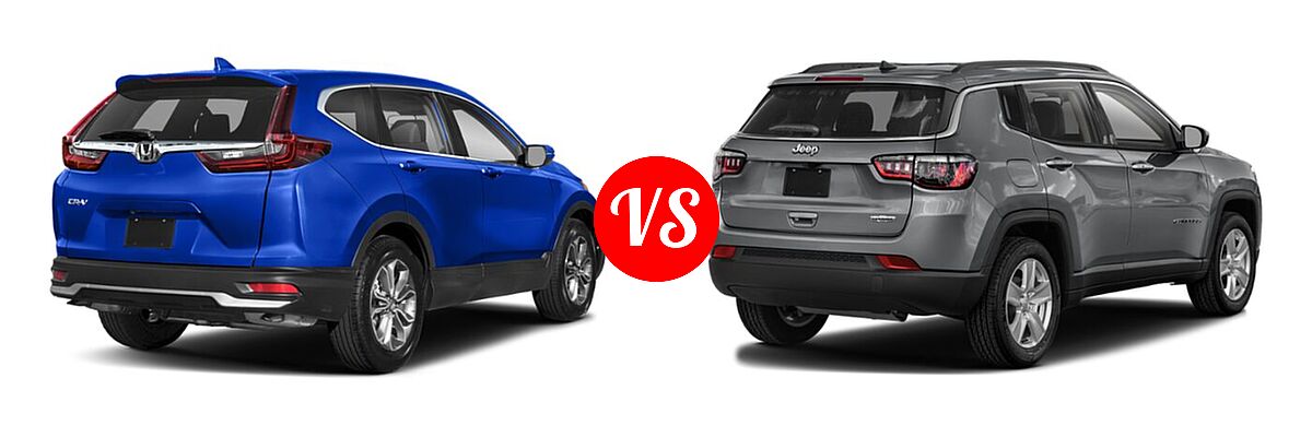 2022 Honda CR-V SUV EX vs. 2022 Jeep Compass SUV (RED) Edition / High Altitude / Latitude / Latitude Lux / Limited / Sport / Trailhawk - Rear Right Comparison