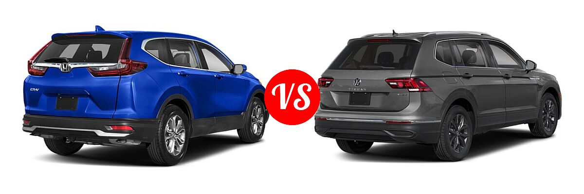 2022 Honda CR-V SUV EX vs. 2022 Volkswagen Tiguan SUV SE - Rear Right Comparison