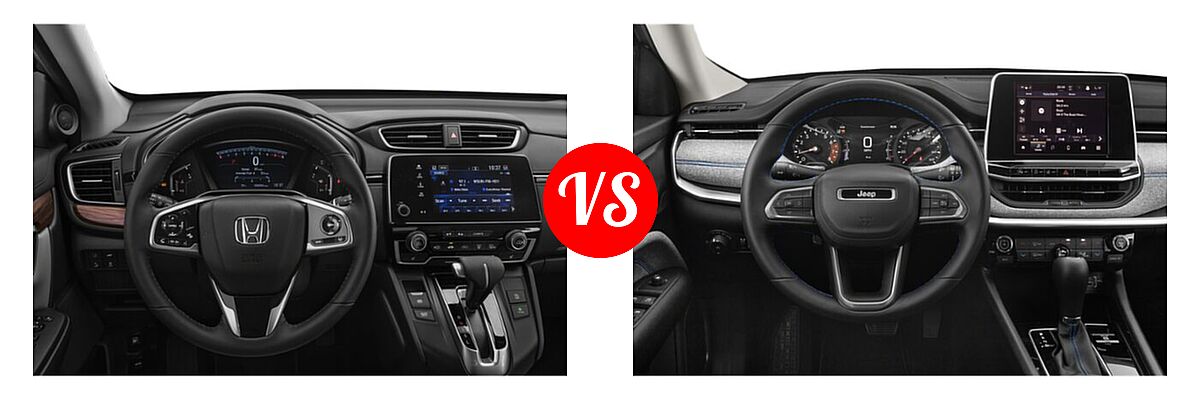 2022 Honda CR-V SUV EX-L vs. 2022 Jeep Compass SUV (RED) Edition / High Altitude / Latitude / Latitude Lux / Limited / Sport / Trailhawk - Dashboard Comparison