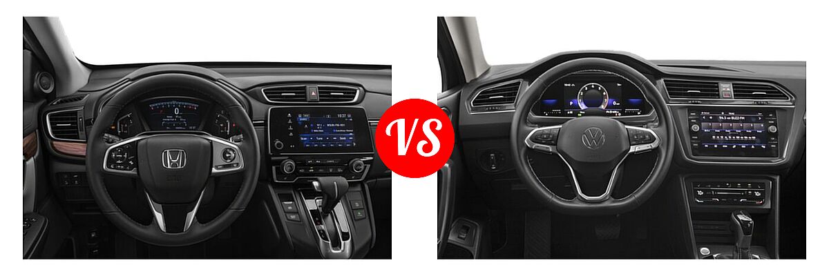 2022 Honda CR-V SUV EX-L vs. 2022 Volkswagen Tiguan SUV SE - Dashboard Comparison