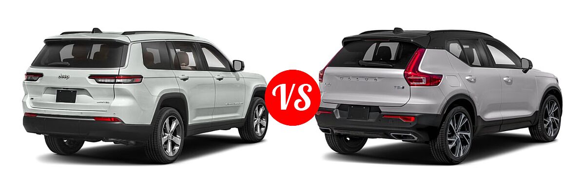 2021 Jeep Grand Cherokee L SUV Altitude vs. 2019 Volvo XC40 SUV R-Design - Rear Right Comparison
