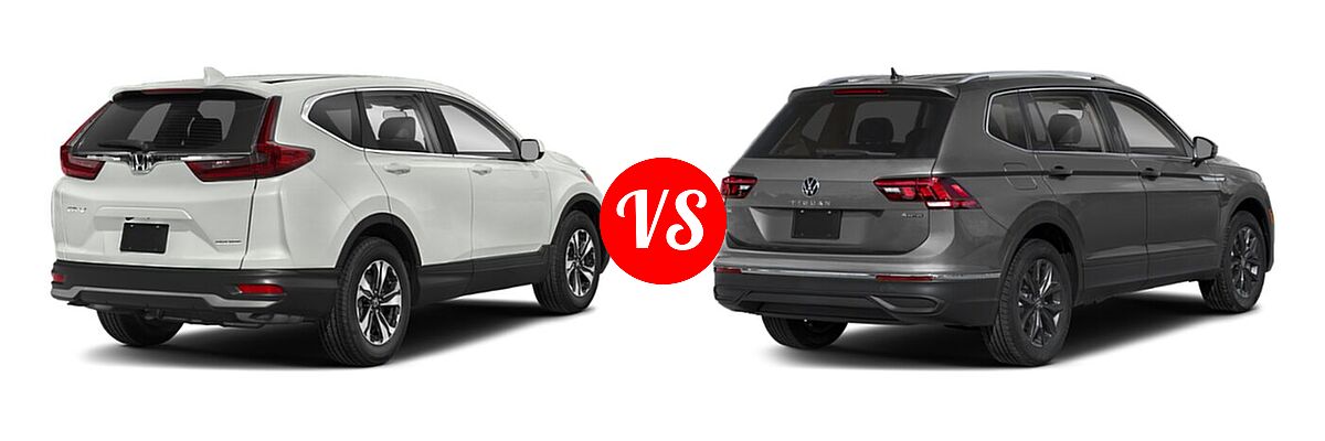 2022 Honda CR-V SUV Touring vs. 2022 Volkswagen Tiguan SUV SE - Rear Right Comparison