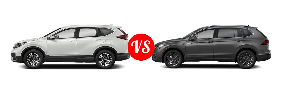 2022 Honda CR-V SUV Touring vs. 2022 Volkswagen Tiguan SUV SE - Side Comparison