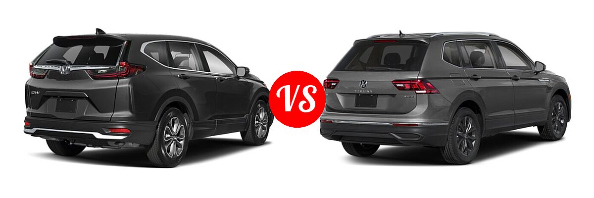 2022 Honda CR-V SUV EX-L vs. 2022 Volkswagen Tiguan SUV SE - Rear Right Comparison