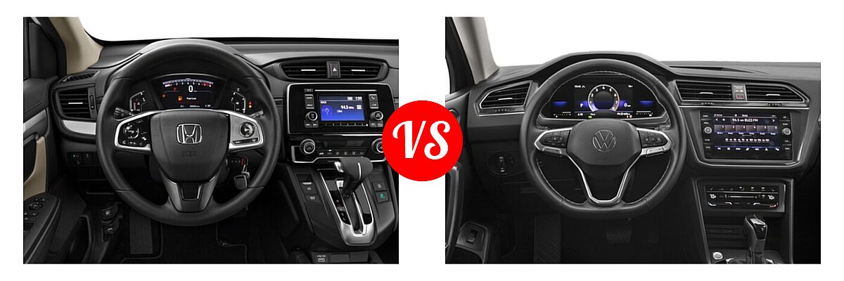 2022 Honda CR-V SUV LX vs. 2022 Volkswagen Tiguan SUV SE - Dashboard Comparison