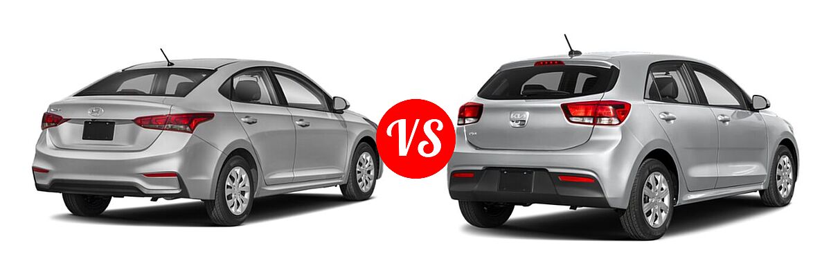 2022 Hyundai Accent Sedan SE vs. 2022 Kia Rio Sedan LX - Rear Right Comparison