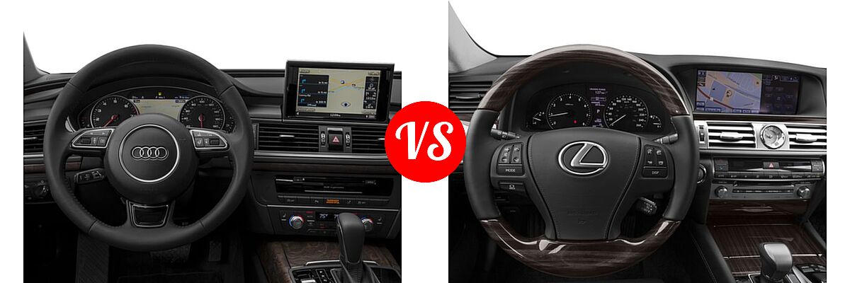 2017 Audi A7 Sedan Competition Prestige / Premium Plus / Prestige vs. 2017 Lexus LS 460 Sedan LS 460 / LS 460 L - Dashboard Comparison