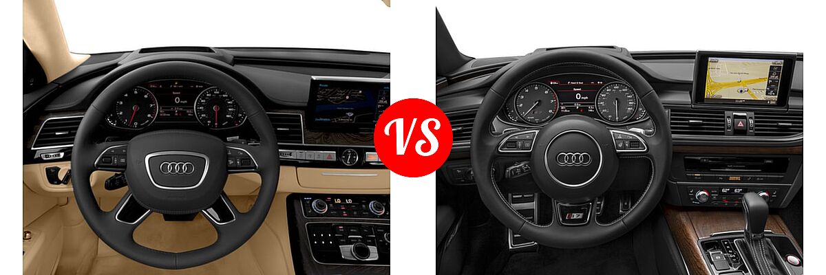 2017 Audi A8 Sedan Sport vs. 2017 Audi S7 Sedan Premium Plus / Prestige - Dashboard Comparison