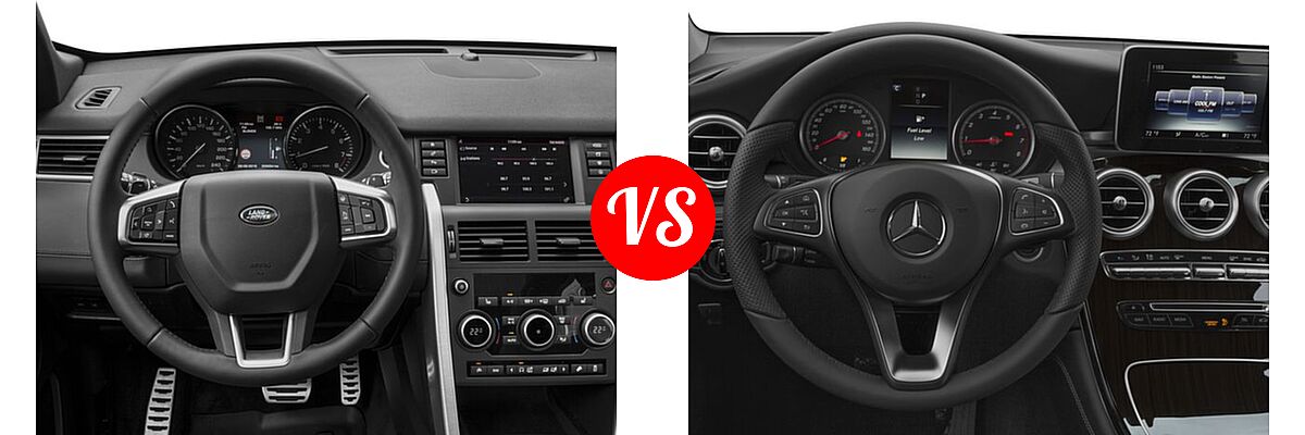 2016 Land Rover Discovery Sport SUV HSE / HSE LUX / SE vs. 2016 Mercedes-Benz GLC-Class SUV GLC 300 - Dashboard Comparison