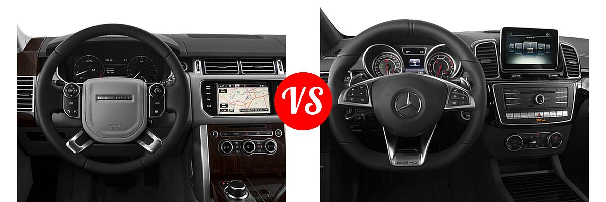 2016 Land Rover Range Rover SUV HSE vs. 2016 Mercedes-Benz GLE-Class AMG GLE 63 S 4MATIC SUV AMG GLE 63 S - Dashboard Comparison