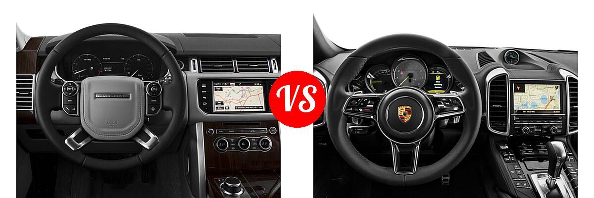 2016 Land Rover Range Rover SUV Diesel Diesel HSE vs. 2016 Porsche Cayenne SUV Hybrid S E-Hybrid - Dashboard Comparison