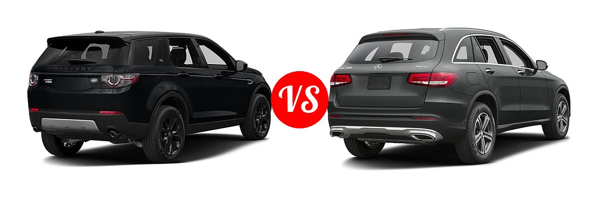 2016 Land Rover Discovery Sport SUV HSE / HSE LUX / SE vs. 2016 Mercedes-Benz GLC-Class SUV GLC 300 - Rear Right Comparison