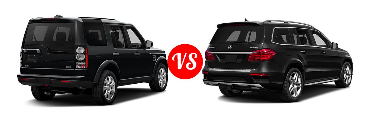 2016 Land Rover LR4 SUV HSE / HSE LUX vs. 2016 Mercedes-Benz GL-Class SUV Diesel GL 350 BlueTEC - Rear Right Comparison
