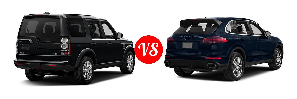 2016 Land Rover LR4 SUV HSE / HSE LUX vs. 2016 Porsche Cayenne SUV Diesel Diesel - Rear Right Comparison