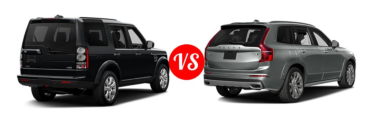 2016 Land Rover LR4 SUV HSE / HSE LUX vs. 2016 Volvo XC90 SUV T6 First Edition / T6 Inscription / T6 Momentum - Rear Right Comparison