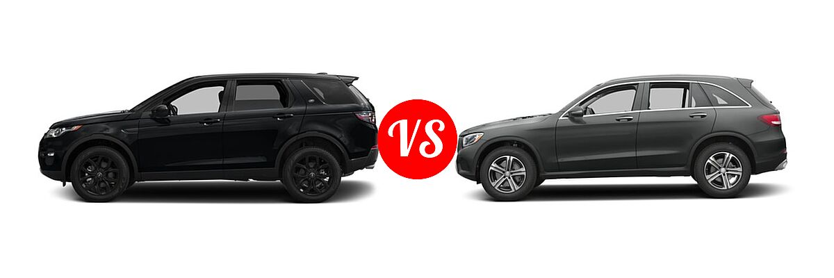 2016 Land Rover Discovery Sport SUV HSE / HSE LUX / SE vs. 2016 Mercedes-Benz GLC-Class SUV GLC 300 - Side Comparison