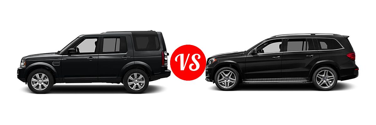 2016 Land Rover LR4 SUV HSE / HSE LUX vs. 2016 Mercedes-Benz GL-Class SUV Diesel GL 350 BlueTEC - Side Comparison