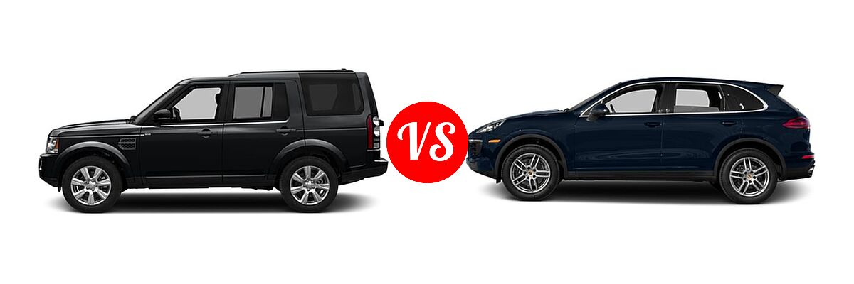 2016 Land Rover LR4 SUV HSE / HSE LUX vs. 2016 Porsche Cayenne SUV Diesel Diesel - Side Comparison