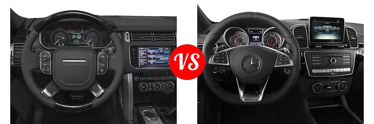 2016 Land Rover Range Rover SUV Autobiography / Supercharged / SV Autobiography vs. 2016 Mercedes-Benz GLE-Class AMG GLE 63 S 4MATIC SUV AMG GLE 63 S - Dashboard Comparison