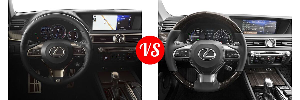 2016 Lexus GS 350 Sedan F Sport vs. 2016 Lexus GS 450h Sedan Hybrid - Dashboard Comparison