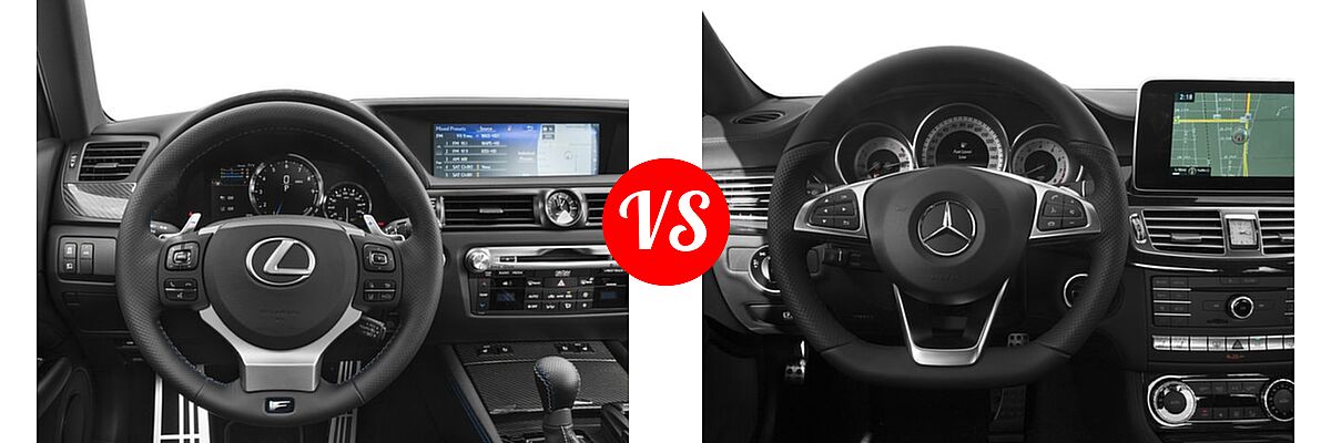 2016 Lexus GS F Sedan 4dr Sdn vs. 2016 Mercedes-Benz CLS-Class Sedan CLS 400 - Dashboard Comparison
