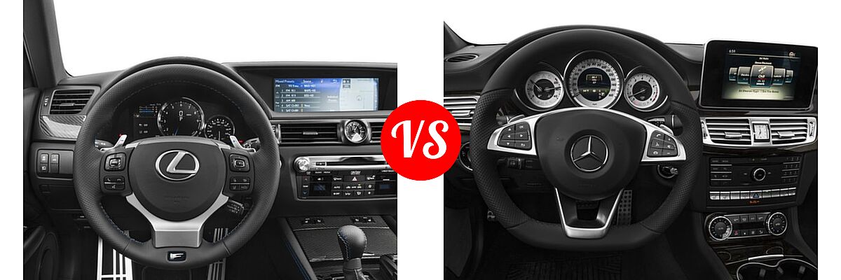 2016 Lexus GS F Sedan 4dr Sdn vs. 2016 Mercedes-Benz CLS-Class Sedan CLS 550 - Dashboard Comparison
