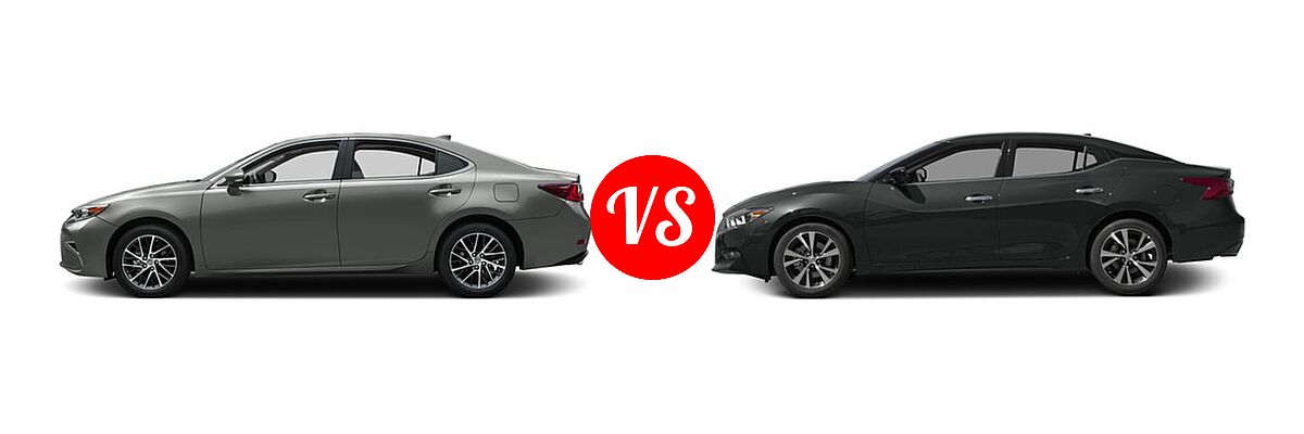 2016 Lexus ES 350 Sedan 4dr Sdn vs. 2016 Nissan Maxima Sedan 3.5 S / 3.5 SV - Side Comparison
