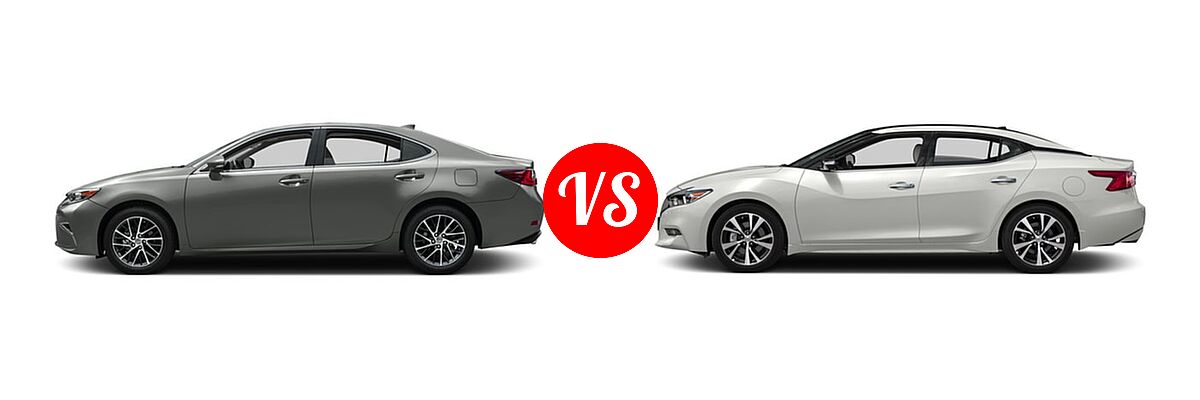 2016 Lexus ES 350 Sedan 4dr Sdn vs. 2016 Nissan Maxima Sedan 3.5 Platinum / 3.5 SL / 3.5 SR - Side Comparison