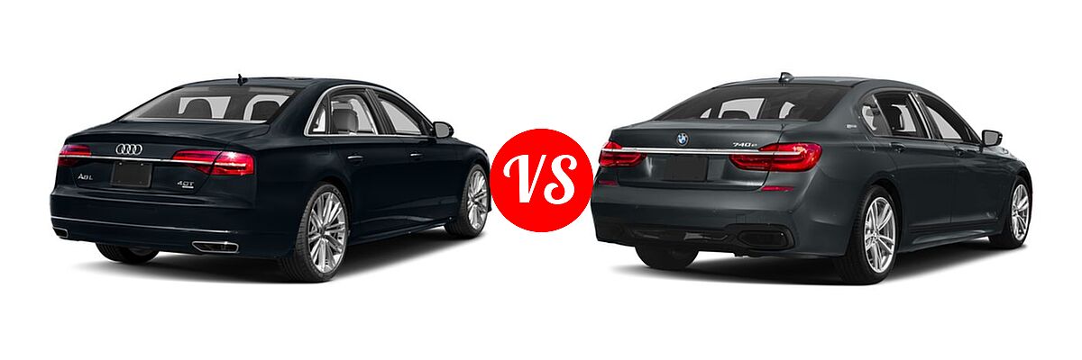 2017 Audi A8 Sedan Sport vs. 2017 BMW 7 Series Sedan Hybrid 740e xDrive iPerformance - Rear Right Comparison