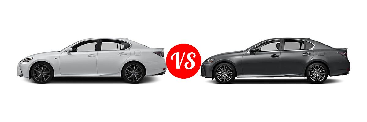 2016 Lexus GS 350 Sedan F Sport vs. 2016 Lexus GS 450h Sedan Hybrid - Side Comparison