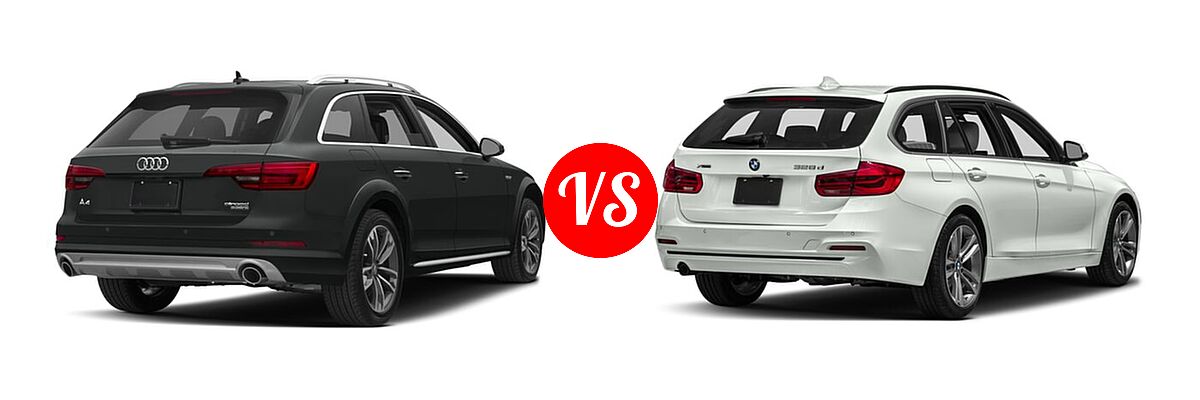 2017 Audi A4 allroad Wagon Premium / Premium Plus / Prestige vs. 2017 BMW 3 Series Wagon Diesel 328d xDrive - Rear Right Comparison