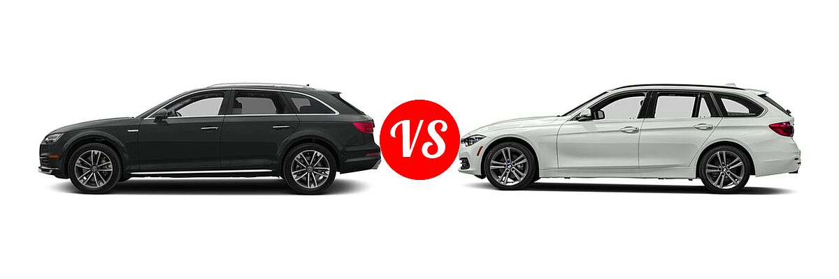 2017 Audi A4 allroad Wagon Premium / Premium Plus / Prestige vs. 2017 BMW 3 Series Wagon Diesel 328d xDrive - Side Comparison