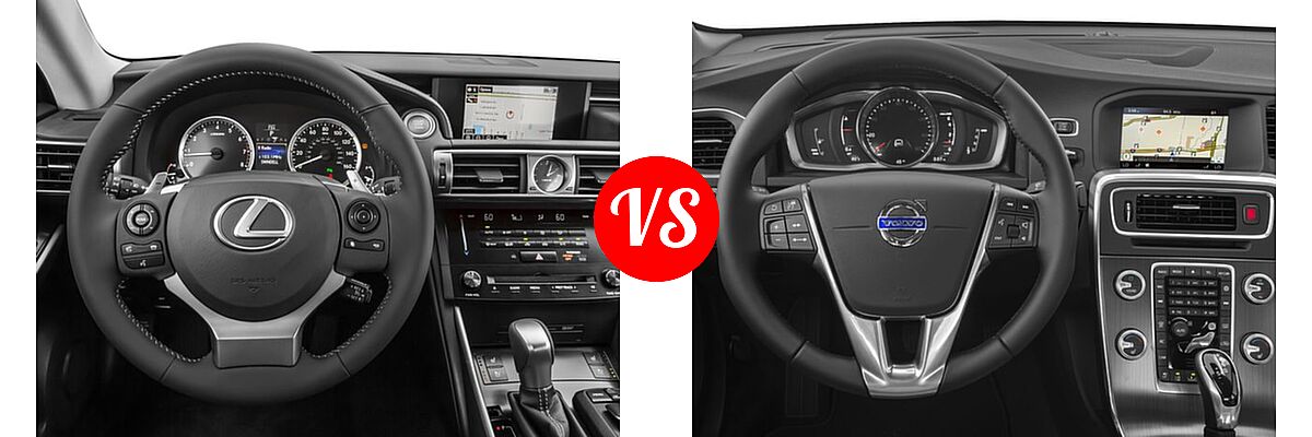 2016 Lexus IS 350 Sedan 4dr Sdn AWD / 4dr Sdn RWD vs. 2016 Volvo S60 Sedan T5 Platinum - Dashboard Comparison