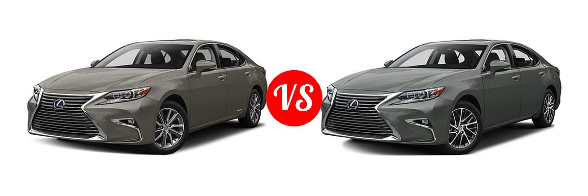 2016 Lexus ES 300h Sedan Hybrid vs. 2016 Lexus ES 350 Sedan 4dr Sdn - Front Left Comparison