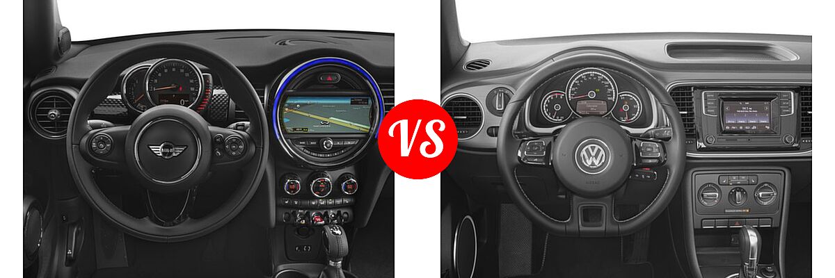 2016 MINI Cooper Convertible S vs. 2016 Volkswagen Beetle Convertible Convertible 1.8T Denim - Dashboard Comparison