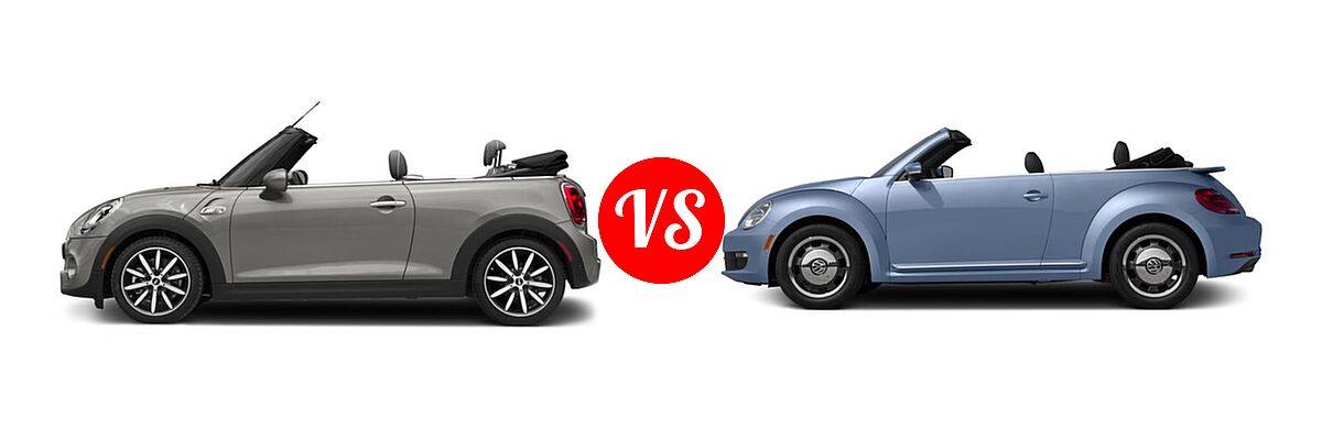 2016 MINI Cooper Convertible S vs. 2016 Volkswagen Beetle Convertible Convertible 1.8T Denim - Side Comparison